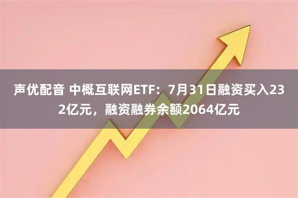 声优配音 中概互联网ETF：7月31日融资买入232亿元，融资融券余额2064亿元